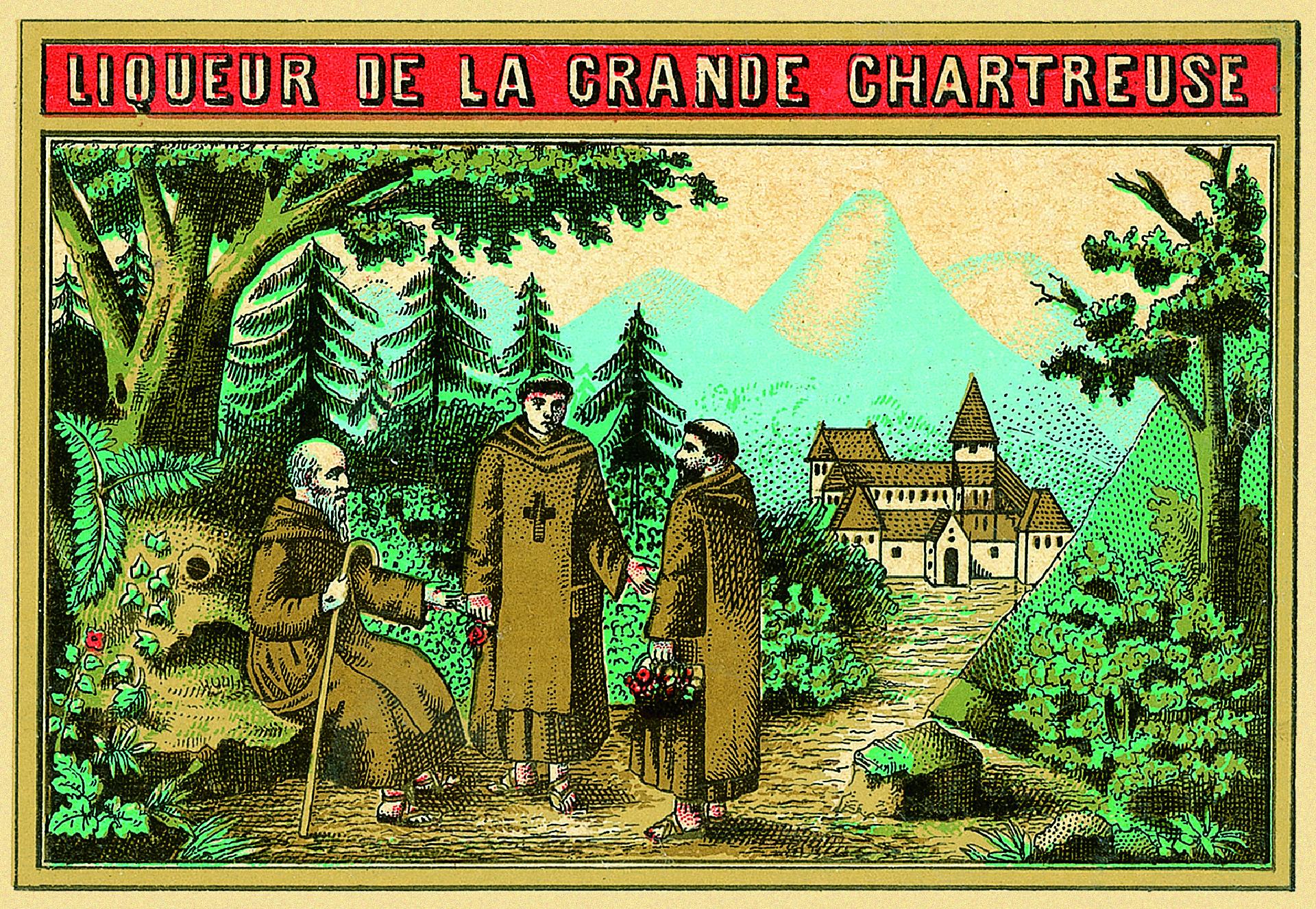 Liqueur de la grande Chartreuse etichetta per bottiglia 1890 - Museo Nazionale della Montagna "Duca Degli Abruzzi" - CAI Torino