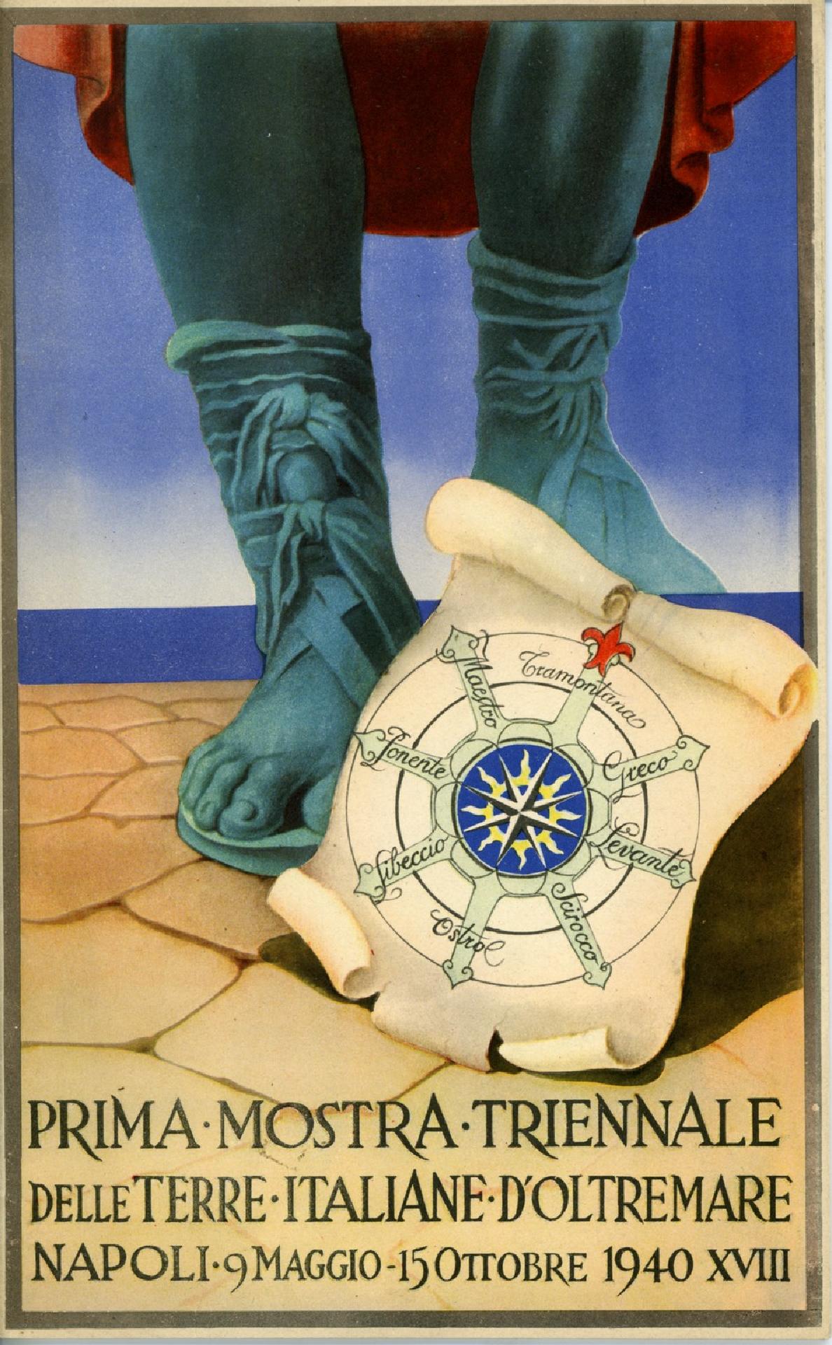 Prima Mostra Triennale delle Terre Italiane d'Oltremare. Napoli 9 maggio - 15 ottobre 1940. Locandina della mostra - CC BY-SA Museo Nazionale della Scienza e della Tecnologia Leonardo da Vinci di Milano