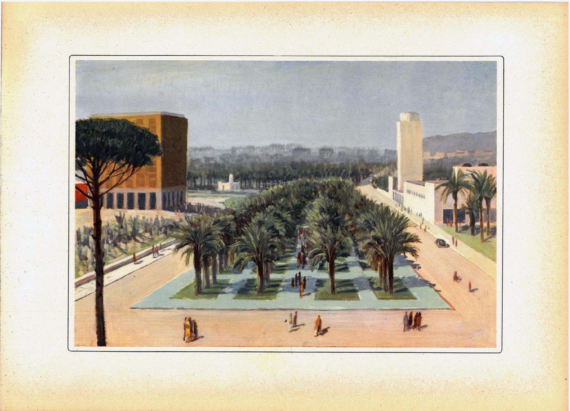 Padiglioni dell'Africa Orientale Italiana. Illustrazione dal catalogo della Mostra - CC BY-SA Museo Nazionale della Scienza e della Tecnologia Leonardo da Vinci di Milano