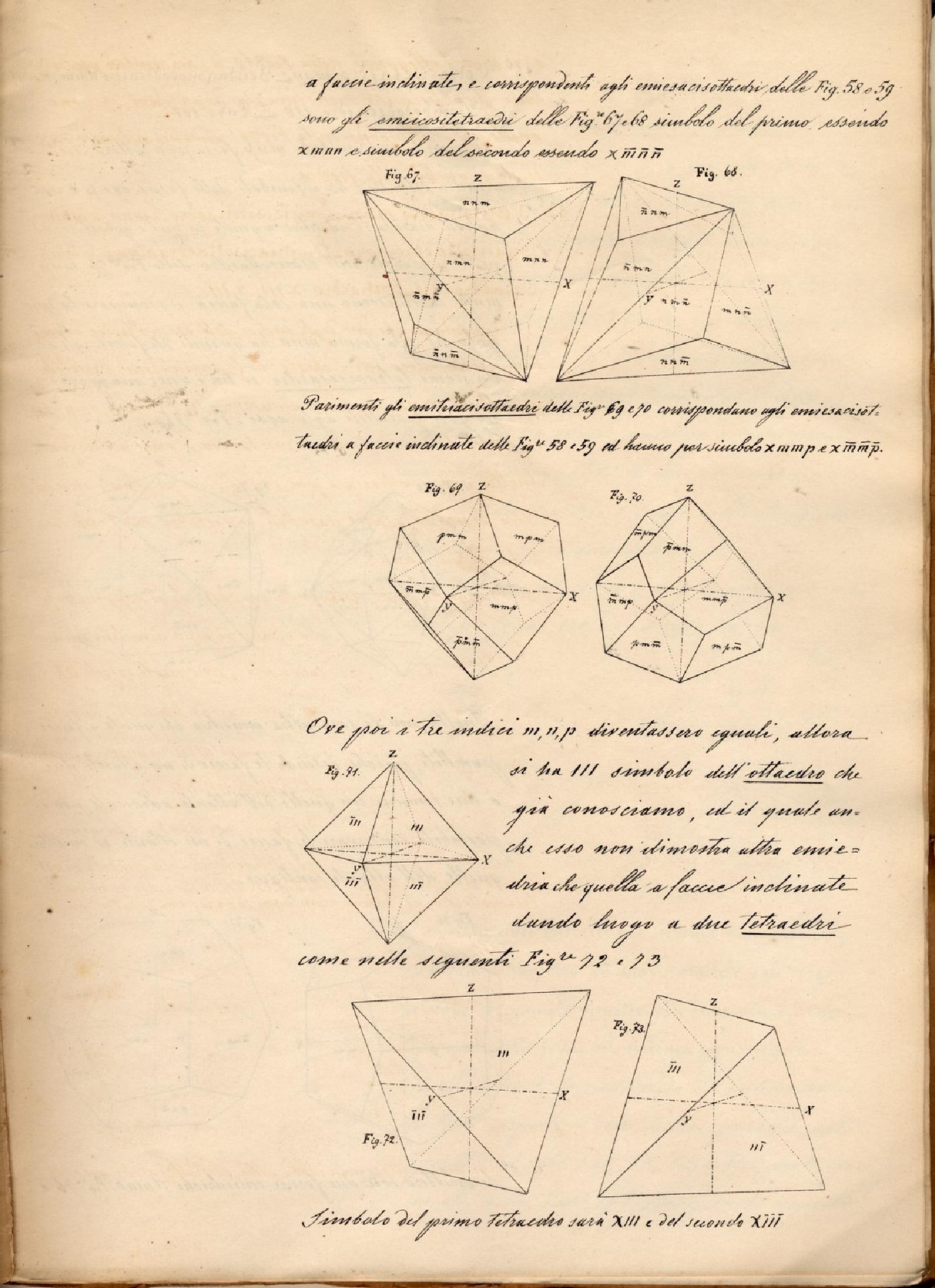 Esempi di cristalli dalle Lezioni di cristallografia. 1867 - Museo Nazionale della Scienza e della Tecnologia Leonardo da Vinci di Milano