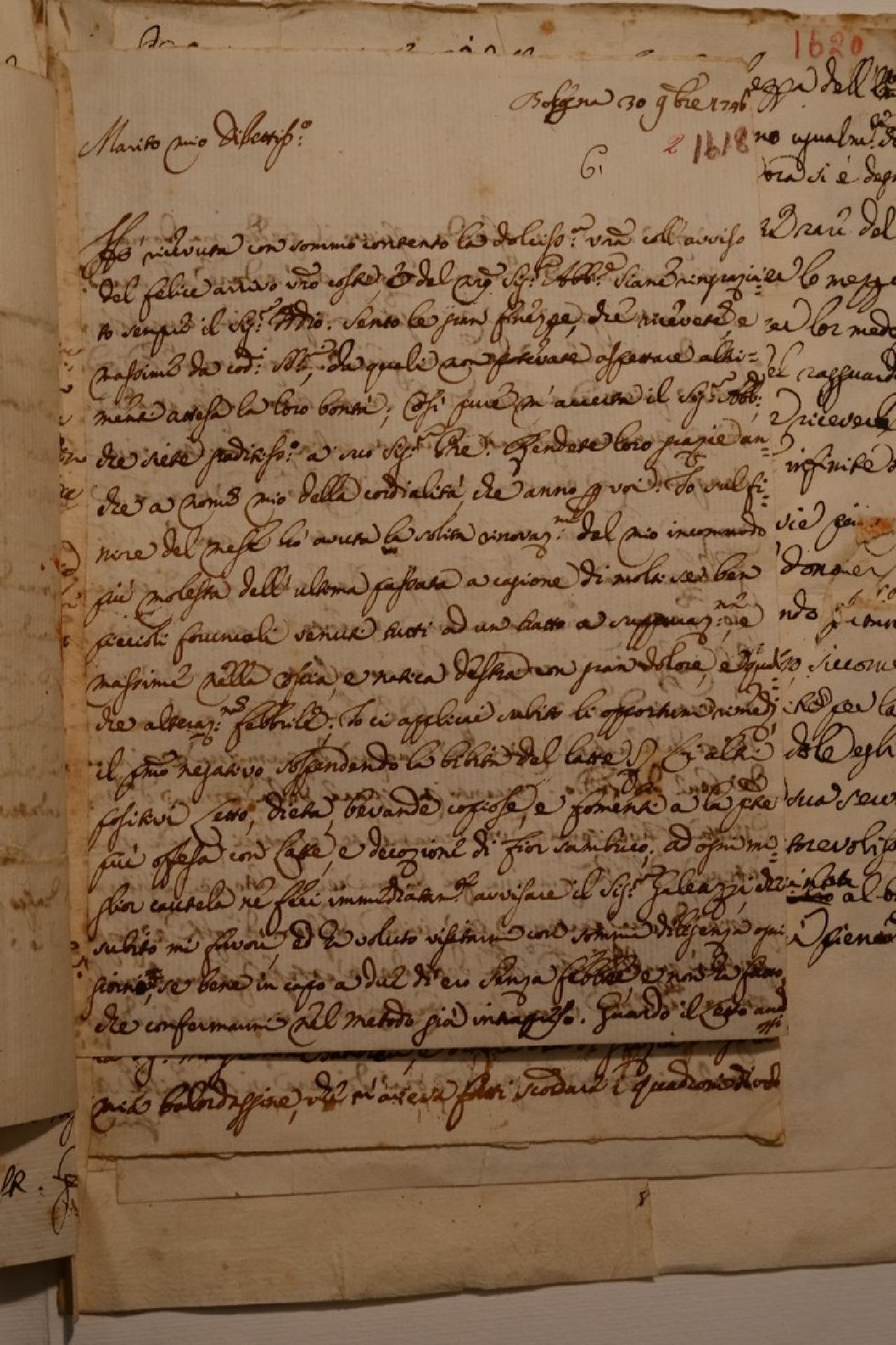 Lettera di Laura Bassi al marito, 1746 - Le fotografie dei documenti sono pubblicate per gentile concessione della Biblioteca dell'Archiginnasio di Bologna | Riproduzione vietata
